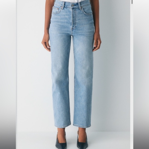 Denim Forum Denim - Denim Forum The Arlo High Rise Straight Jeans Light Wash Size 24